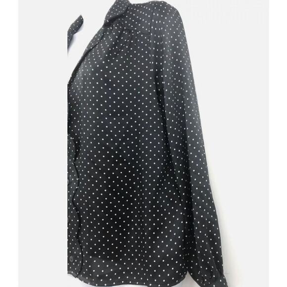 Topshop Polka Dot Scallop Blouse Size 8 - Picture 7 of 13